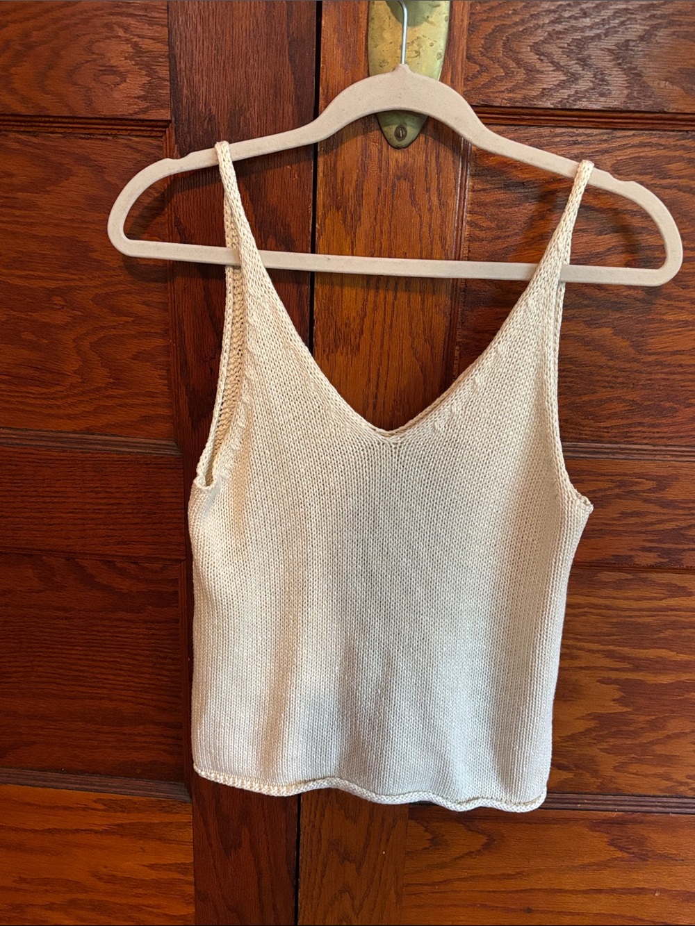 H&M Cream Knit V-Neck Camisole